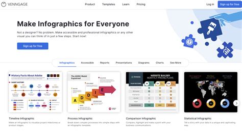 venngage website.